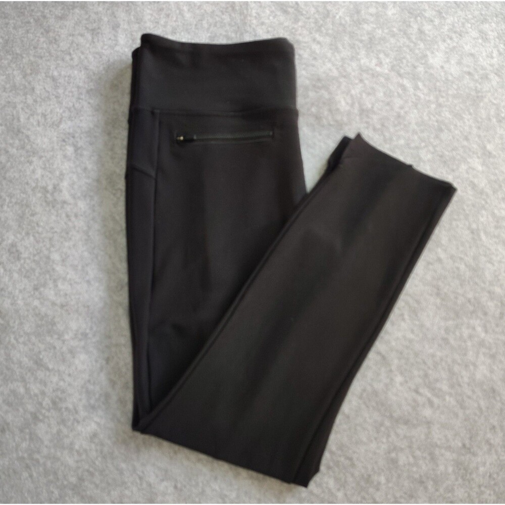Athleta Stellar Crop Pants Women’s Medium Black EUC Athletic Workout Yoga